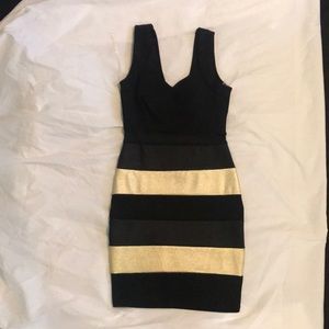 BodyCon Black/Gold Dress
